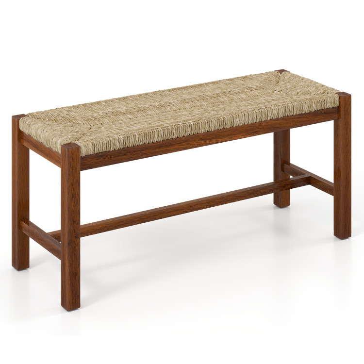 40 Inch Long Wood Bench with Solid Rubber Wood Frame - Gallery View 1 of 9