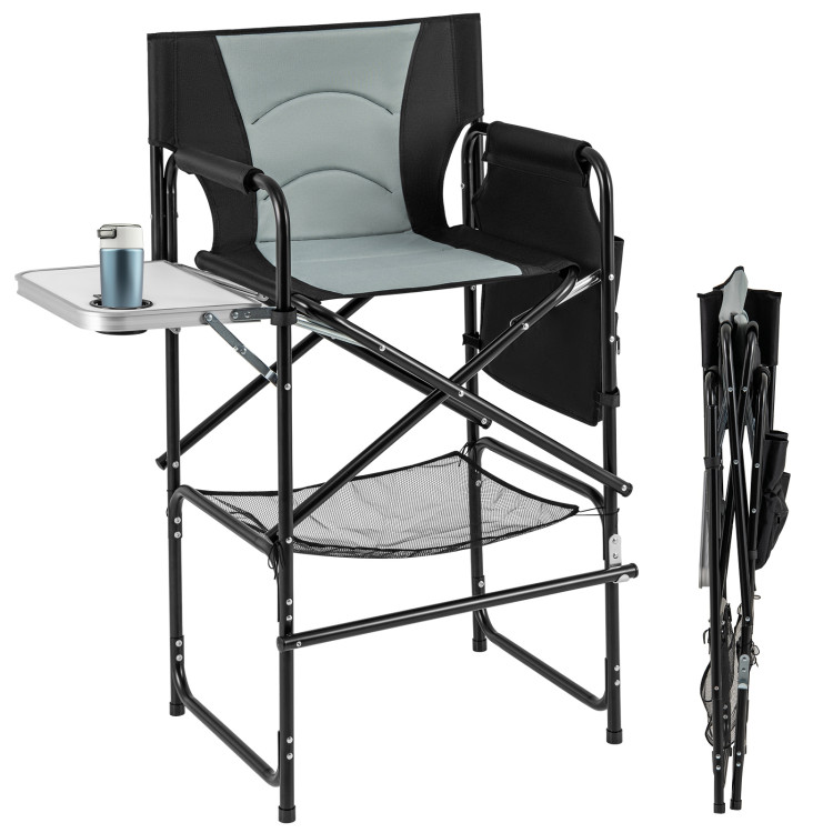 46 Inches Tall Directors Chair with Foldable Side Table and Footrest - Gallery View 1 of 11