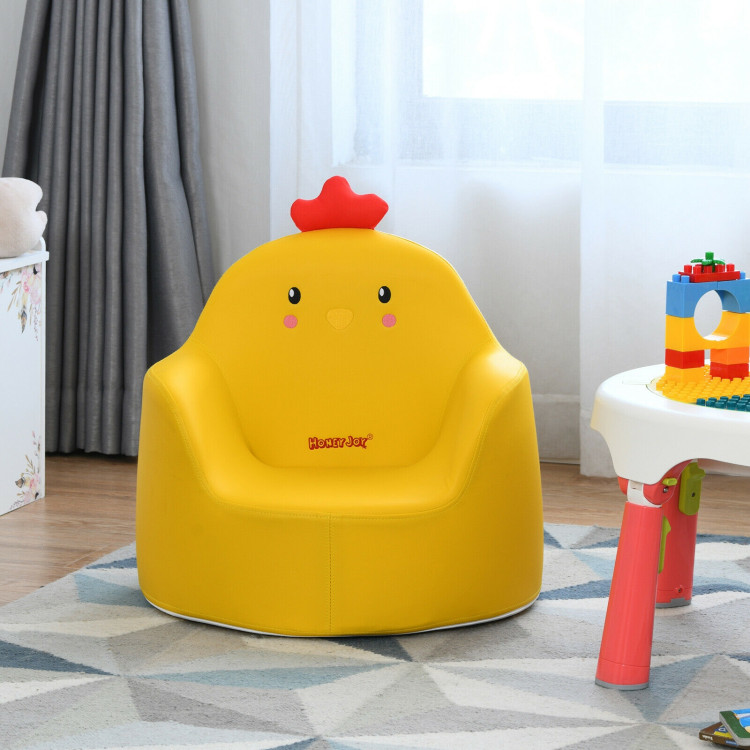Kids Cartoon Sofa Seat Toddler Children Armchair Couch-YellowCostway Gallery View 1 of 12