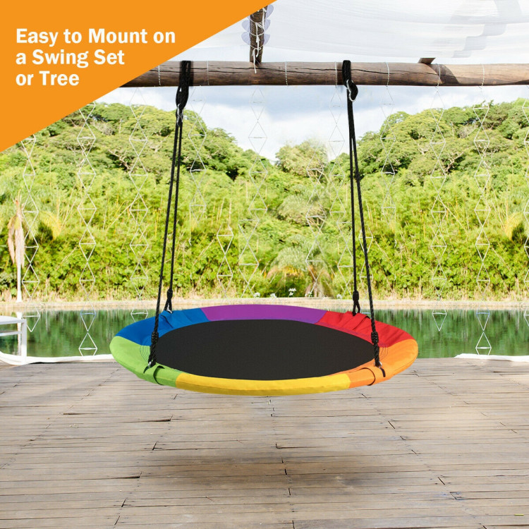 40 Inch Flying Saucer Tree Swing Outdoor Play for KidsCostway Gallery View 3 of 11