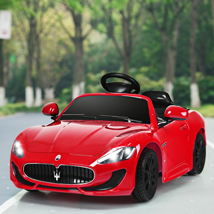 Licensed Maserati GranCabrio 12v Battery Powered Vehicle with Remote Control and LED LightsCostway Gallery View 2 of 10