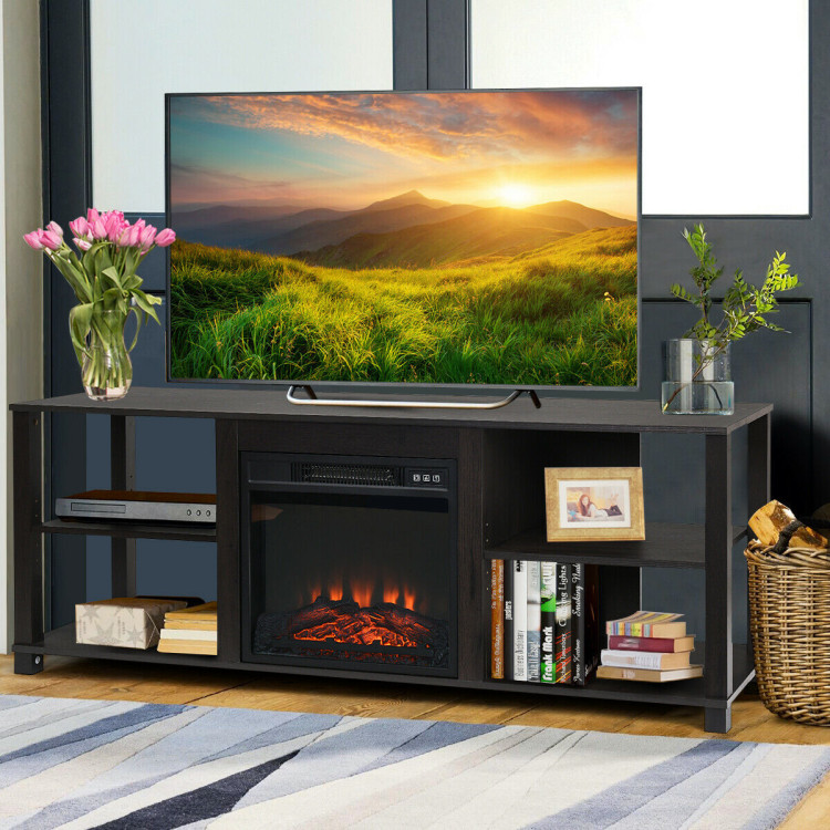 2-Tier TV Storage Cabinet Console with Adjustable ShelvesCostway Gallery View 1 of 11