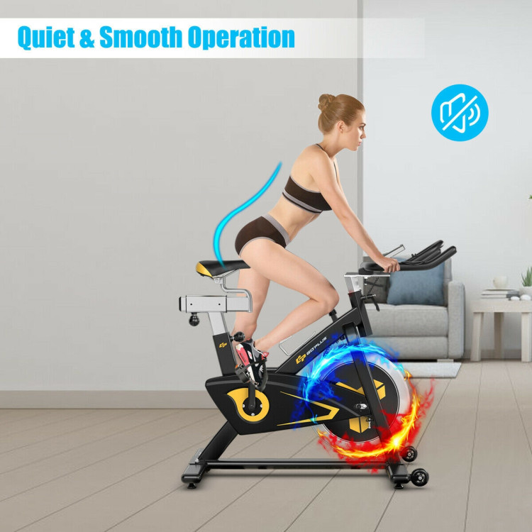 Magnetic Exercise Bike Fixed Belt Drive Indoor BicycleCostway Gallery View 3 of 12