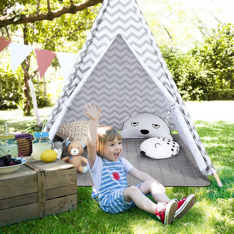5.2 Feet Portable Kids Indian Play Tent - Costway