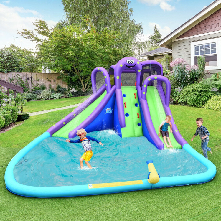 Inflatable Water and Sand Park Mighty Bounce House with Large PoolCostway Gallery View 2 of 12