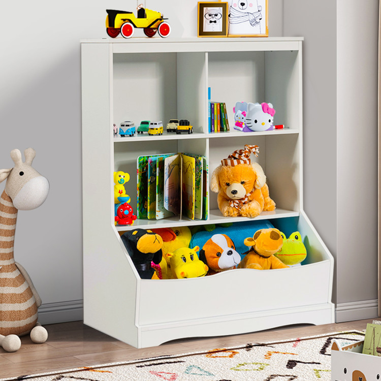 Stuffed Animal Storage Wood Corner Plush Toys Holder with Star