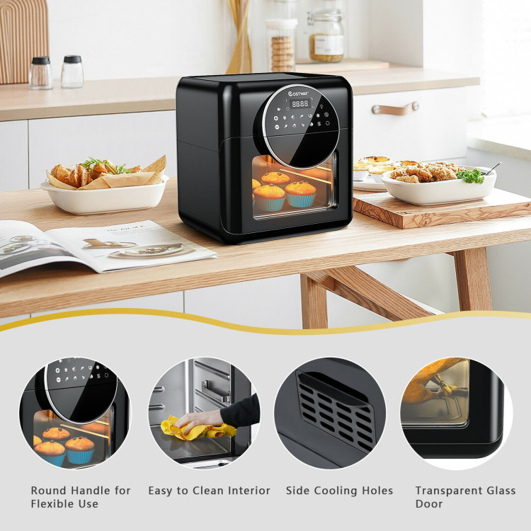 10.6QT 8-in-1 Air Fryer Digital Toaster Oven Rotisserie with ...