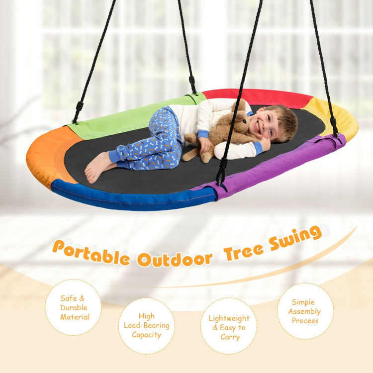 60 Inch Saucer Surf Outdoor Adjustable Swing Set-ColorfulCostway Gallery View 5 of 12