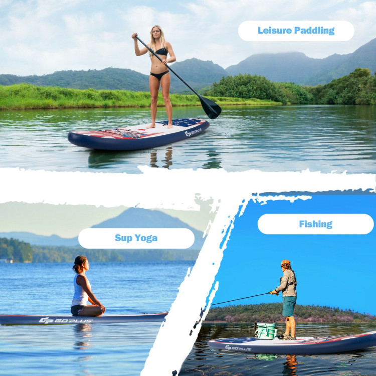 11 Feet Inflatable Stand up Paddle Board with 3 Fins ThrusterCostway Gallery View 11 of 12