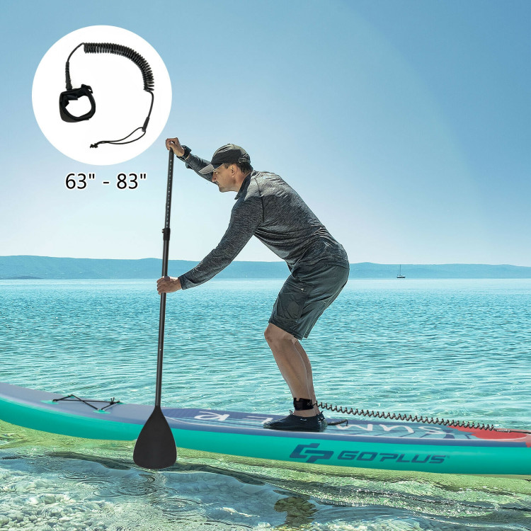 10 Feet Inflatable Stand Up Paddle Board with Backpack Leash Aluminum Paddle-MCostway Gallery View 3 of 12