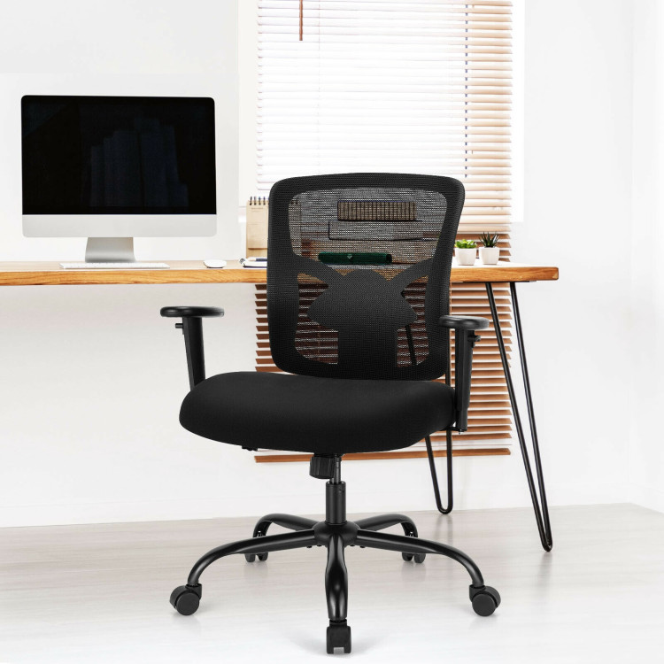 400LBS Mesh Big and Tall Office Chair Swivel Task ChairCostway Gallery View 2 of 12