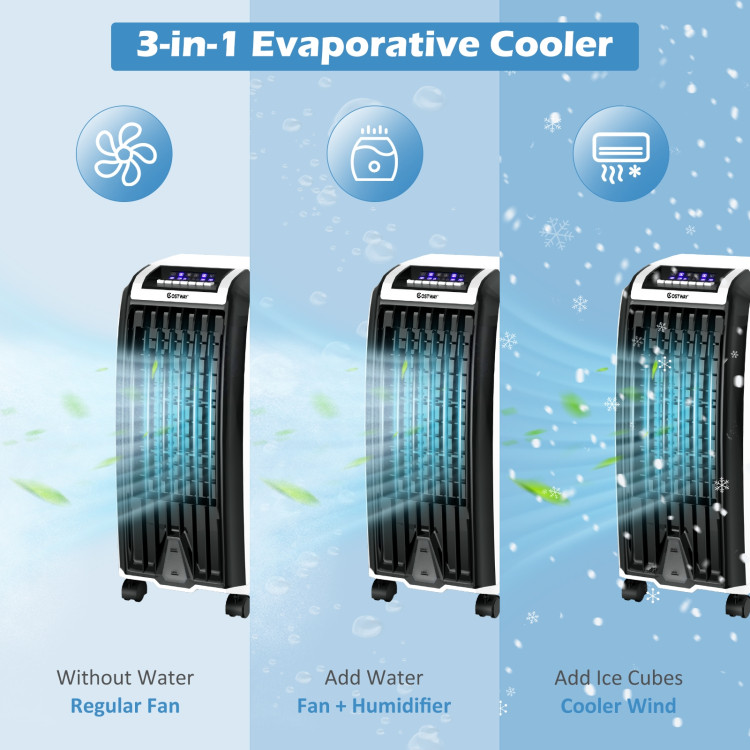 Evaporative Portable Air Cooler with 3 Wind Modes and Timer for Home OfficeCostway Gallery View 9 of 13