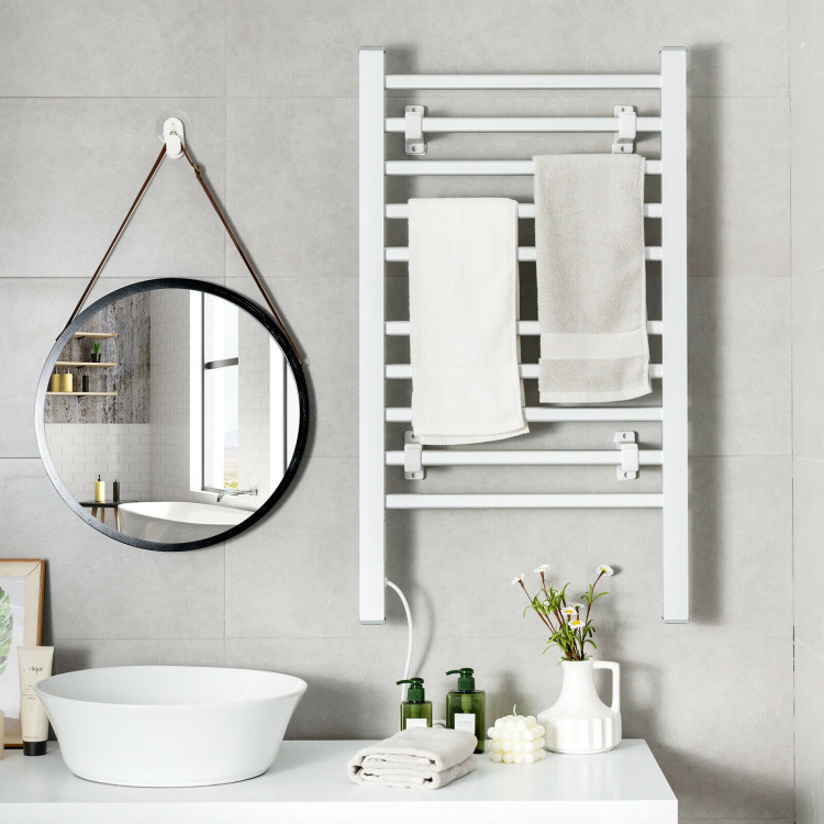2-in-1 150W Freestanding and Wall-mounted Towel Warmer Drying Rack with TimerCostway Gallery View 6 of 12