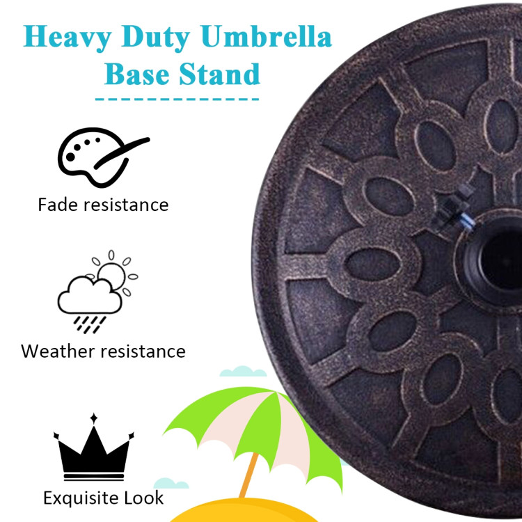 30lbs 18 Inches Heavy Duty Outdoor Patio Market Umbrella BaseCostway Gallery View 9 of 10
