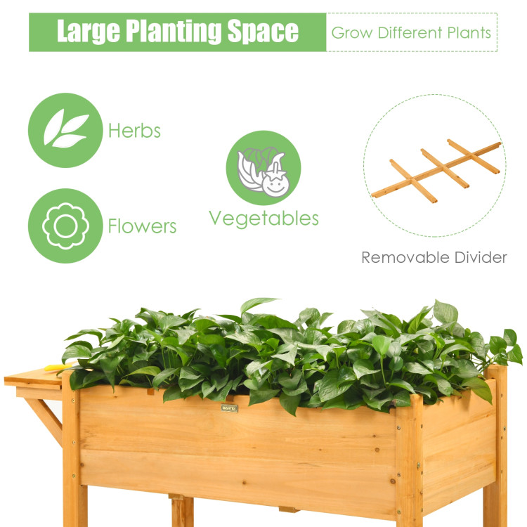 Elevated Planter Box Kit with 8 Grids and Folding TabletopCostway Gallery View 11 of 12