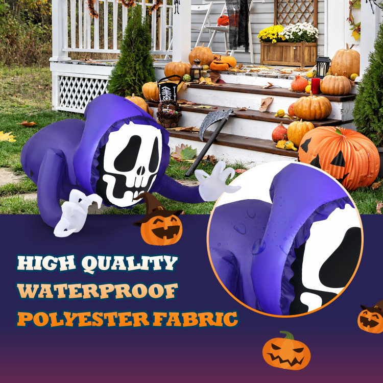 4 Feet Halloween Inflatable Ghost with Built-in LED LightsCostway Gallery View 7 of 12