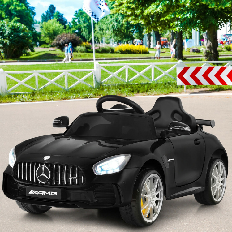 12V Licensed Mercedes Benz Kids Ride-On Car with Remote Control-BlackCostway Gallery View 7 of 13