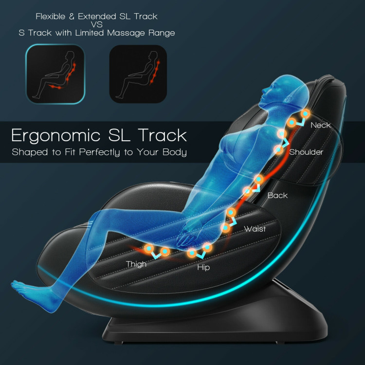 3D Massage Chair Recliner with SL Track Zero GravityCostway Gallery View 5 of 12