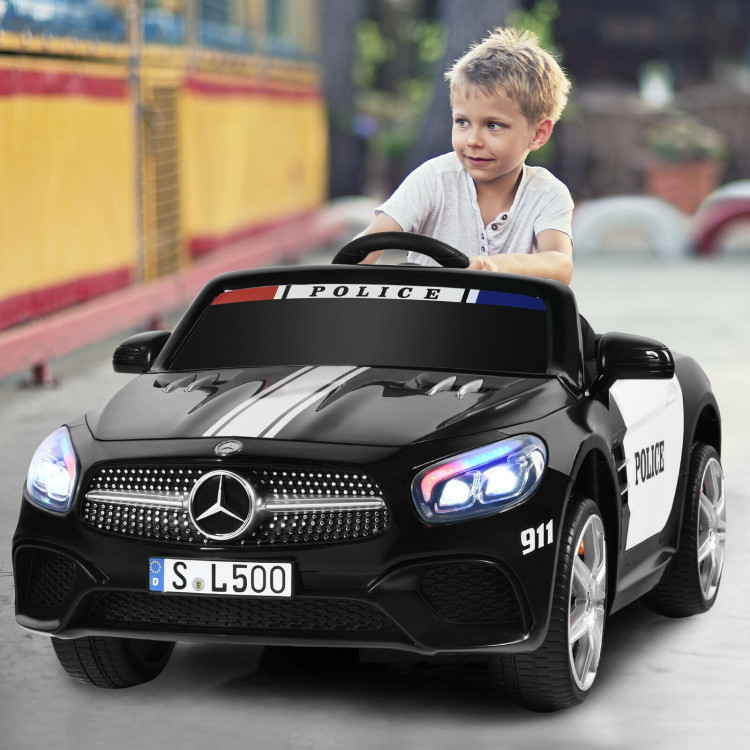 12V Mercedes-Benz SL500 Licensed Kids Ride On Car with Remote Control-BlackCostway Gallery View 1 of 10