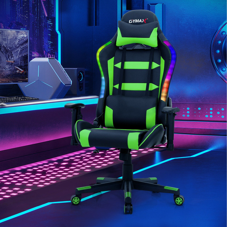 RGB Gaming Chair LED Lights and - Costway