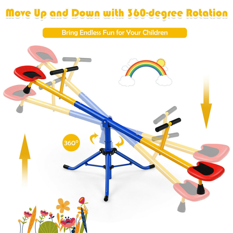 360°Rotation Kids Seesaw Swivel Teeter Totter Playground EquipmentCostway Gallery View 5 of 11