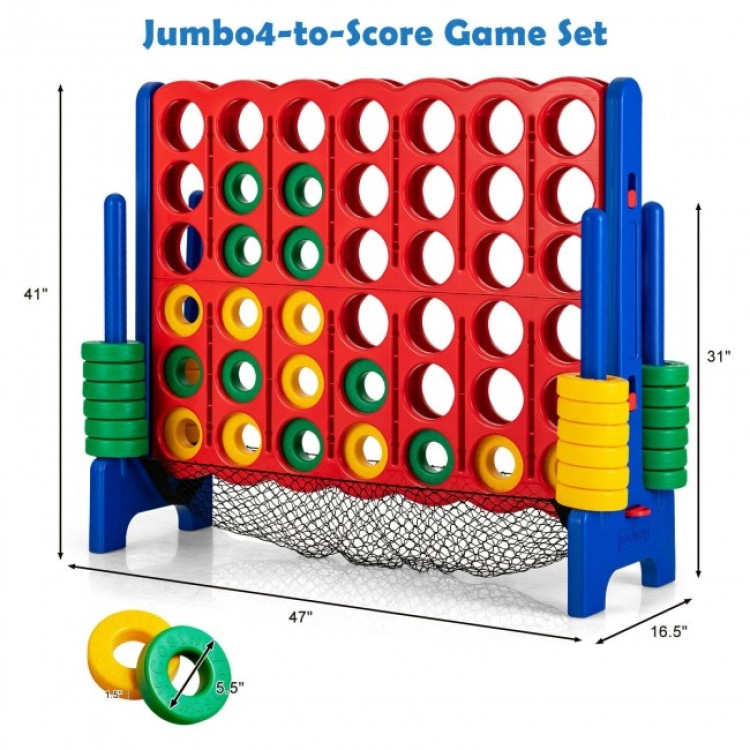 4-to-Score Giant Game Set with Net Storage-BlueCostway Gallery View 4 of 11