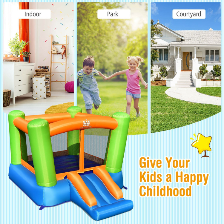 Kids Inflatable Bounce House without Blower for Indoor and OutdoorCostway Gallery View 3 of 10