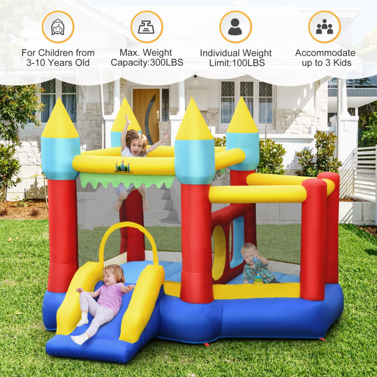 Kid's Inflatable Bouncer with Jumping Area and 480W BlowerCostway Gallery View 3 of 10