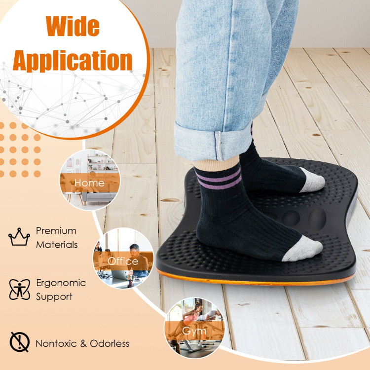 Portable Anti-Fatigue Balance Board with Raised Massage Points for Office-BlackCostway Gallery View 2 of 10