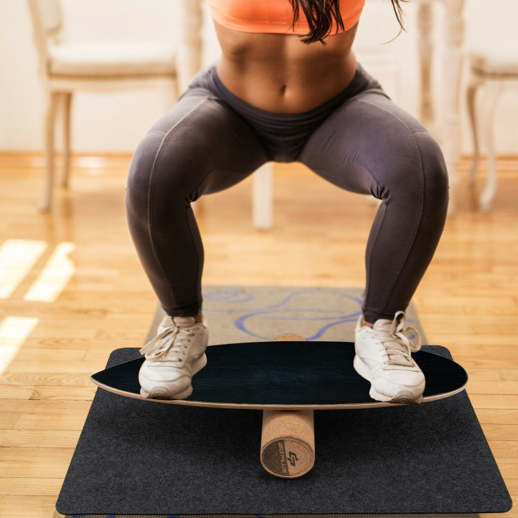 Balance Board Trainer for Core Strength-BlackCostway Gallery View 6 of 10