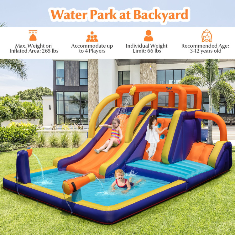 4-in-1 Kids Bounce Castle with Splash Pool without BlowerCostway Gallery View 2 of 9