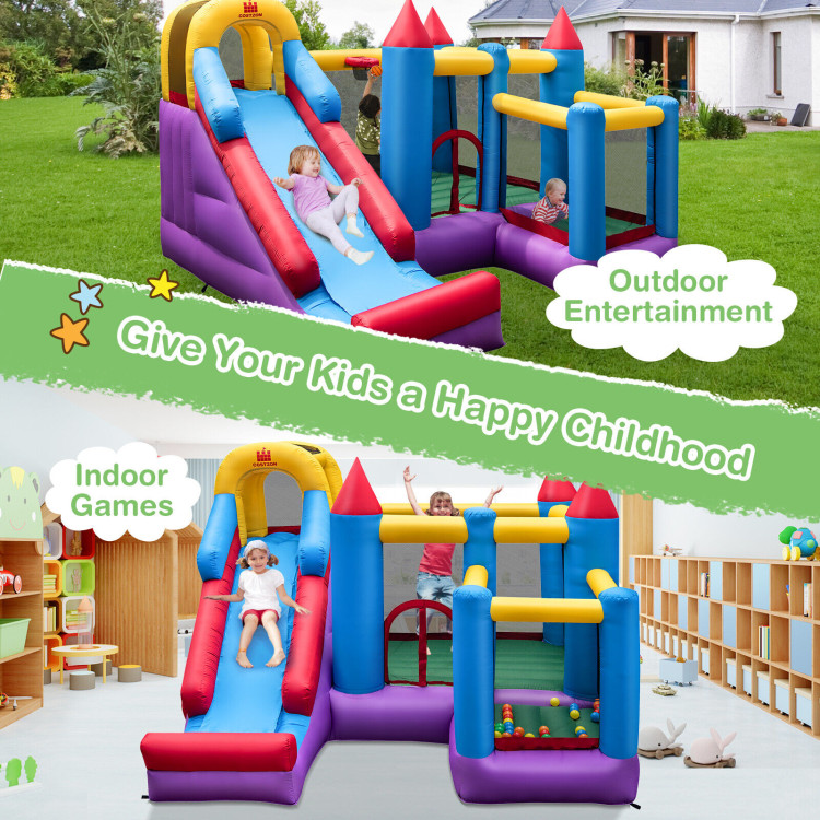 5-in-1 Inflatable Bounce Castle without BlowerCostway Gallery View 3 of 10