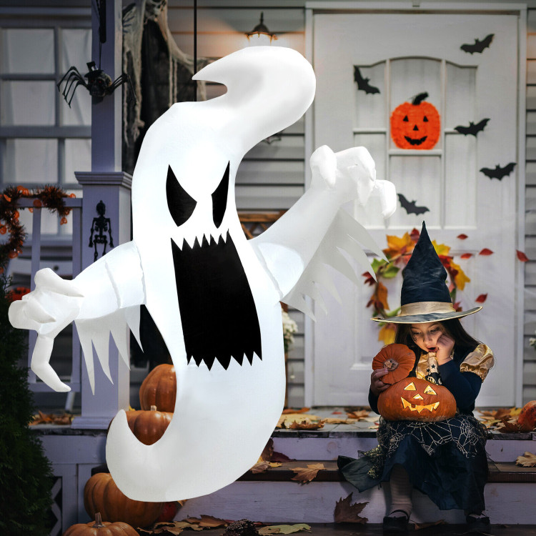 Inflatable Halloween Hanging Ghost Decoration with Built-in LED LightsCostway Gallery View 6 of 10