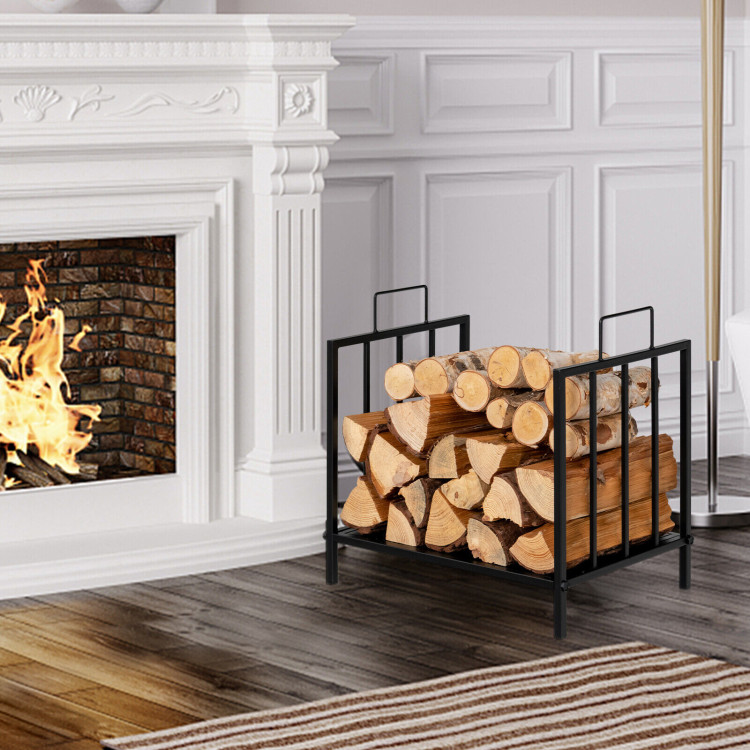 Decorative Steel Firewood Log Holder with HandleCostway Gallery View 7 of 10