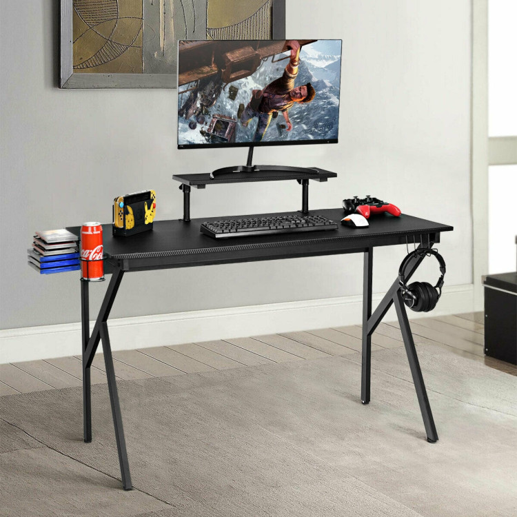 Gaming Desk Computer Desk with Cup Holder and Headphone HookCostway Gallery View 6 of 13