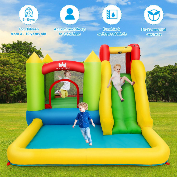 Inflatable Bounce House Water Slide Jump Bouncer without BlowerCostway Gallery View 2 of 11