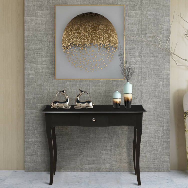 Modern Multifunctional Console Table with Storage DrawerCostway Gallery View 7 of 11