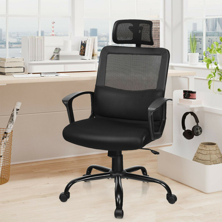 Mesh Office Chair High Back Ergonomic Swivel ChairCostway Gallery View 2 of 11