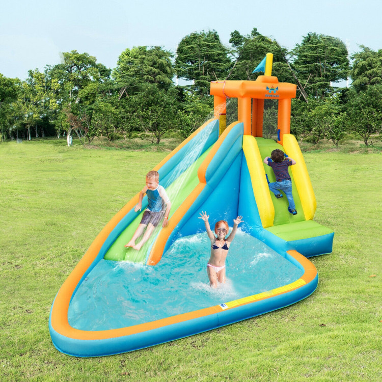 Inflatable Water Slide Bounce House Without BlowerCostway Gallery View 6 of 12
