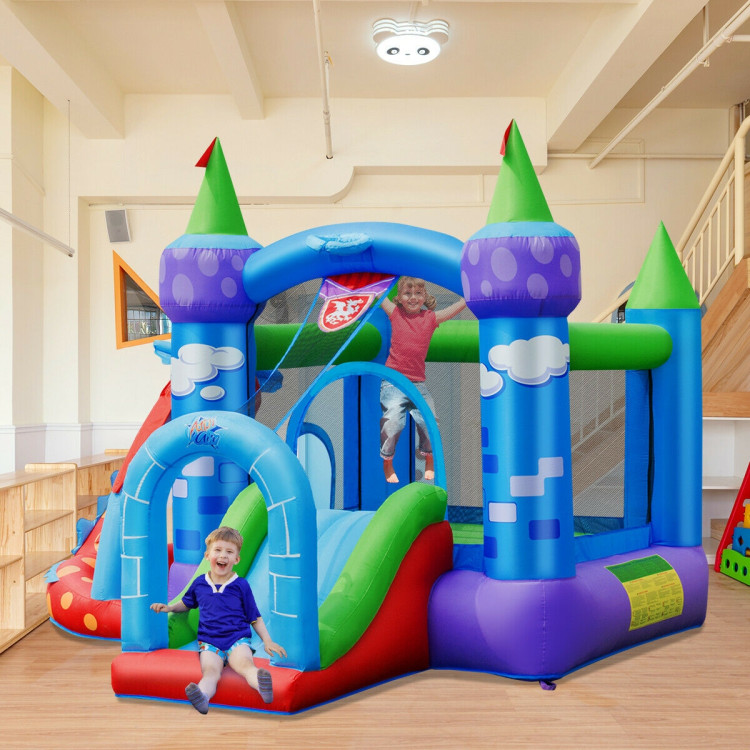 Kids Inflatable Bounce House Dragon Jumping Slide Bouncer CastleCostway Gallery View 6 of 11