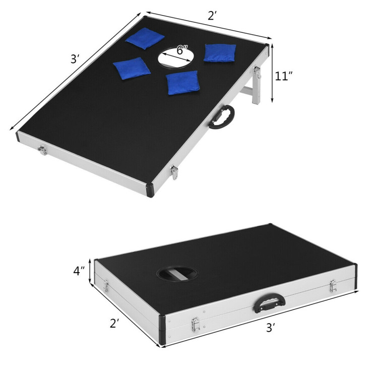 Cornhole Set with Foldable Design and Side HandleCostway Gallery View 5 of 8