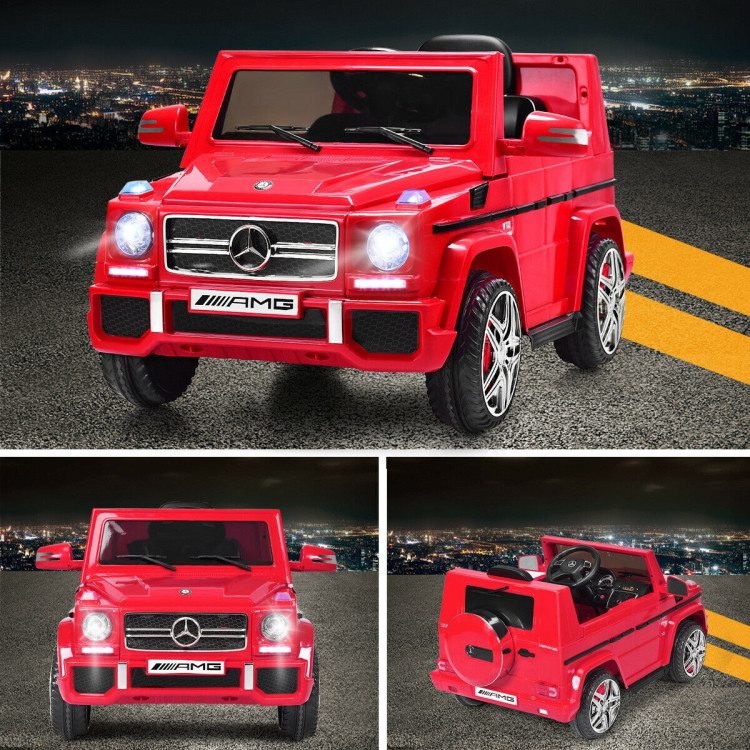 Mercedes Benz G65 Licensed Remote Control Kids Riding Car-RedCostway Gallery View 8 of 13