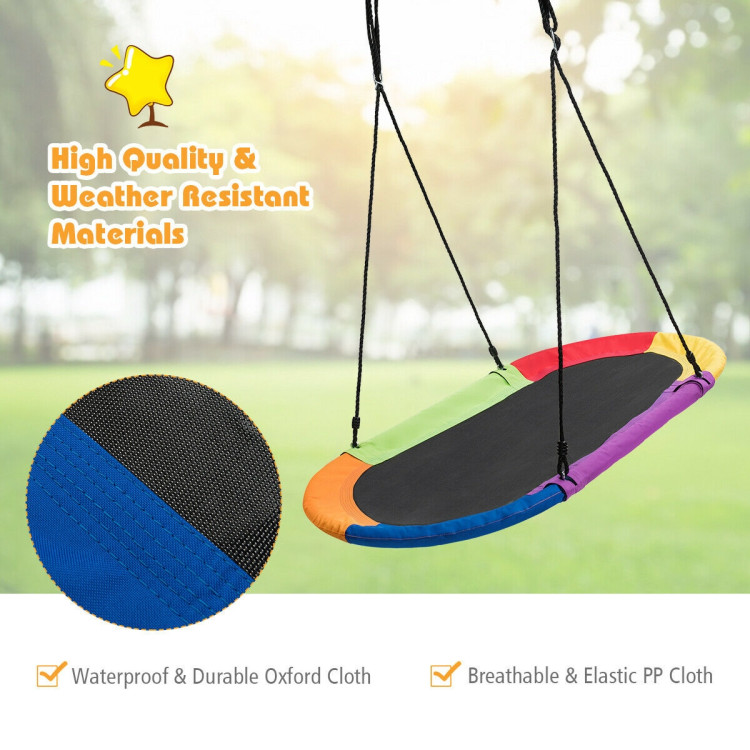 60 Inch Saucer Surf Outdoor Adjustable Swing Set-ColorfulCostway Gallery View 11 of 12