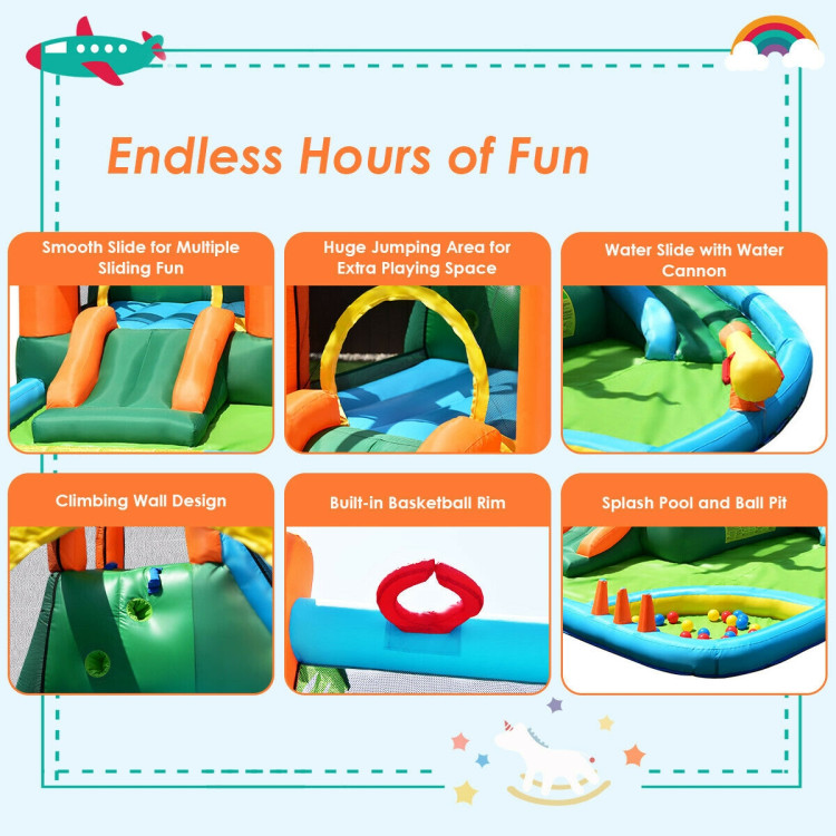 7-in-1 Inflatable Slide Bouncer with Two SlidesCostway Gallery View 6 of 6