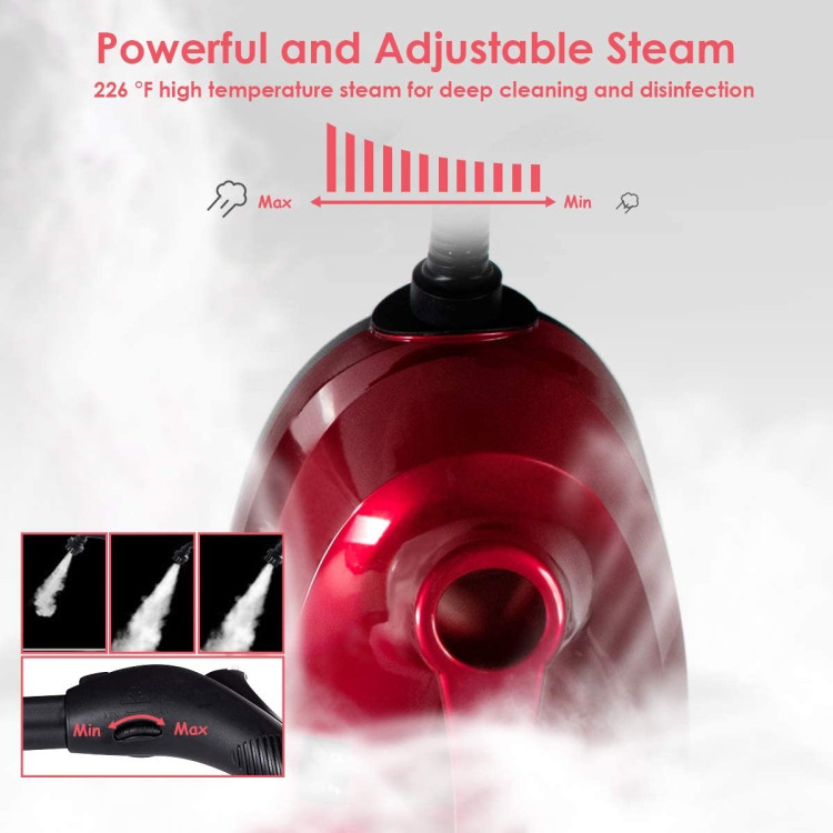 2000W Heavy Duty Multi-purpose Steam Cleaner Mop with Detachable Handheld Unit-RedCostway Gallery View 8 of 9