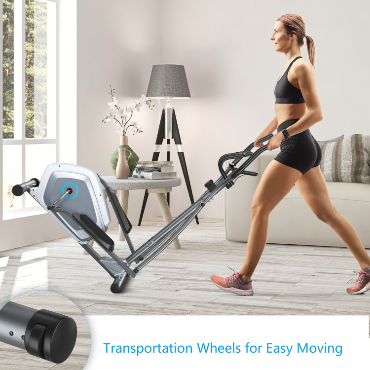 Elliptical Magnetic Cross Trainer with LCD Monitor and Pulse SensorCostway Gallery View 8 of 11