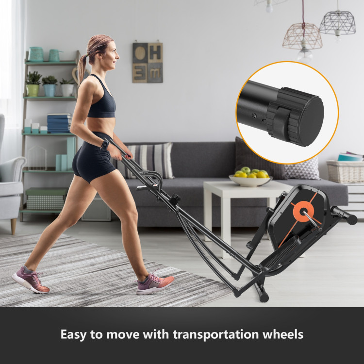 Elliptical Exercise Machine Magnetic Cross Trainer with LCD Monitor Costway Gallery View 7 of 11