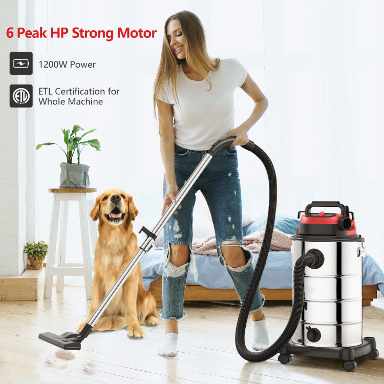 6 HP 9 Gallon Shop Vacuum Cleaner with Dry and Wet and Blowing FunctionsCostway Gallery View 7 of 11
