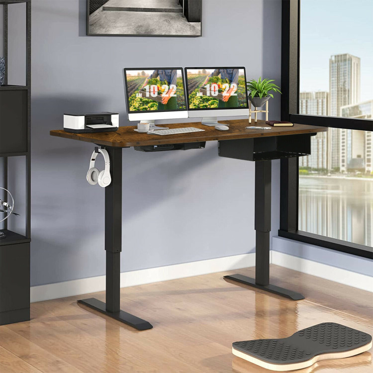 Vari Table 48X24 - Computer Desk with Durable Finish & Built-In Cable  Management Tray - Modern Computer Furniture Table for Work or Home Office 
