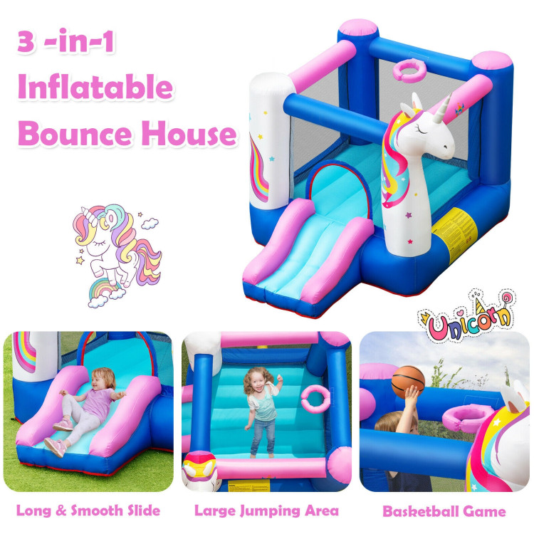 Kids Inflatable Bounce House with 480W BlowerCostway Gallery View 10 of 12